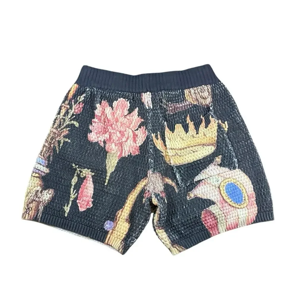 Vicious Denim Crochet Knit Oversized Lined Shorts - S - Picture 4 of 4